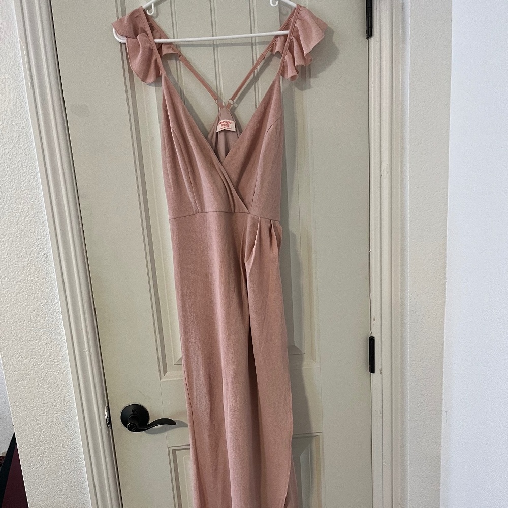 Showpo blush pink maxi dress